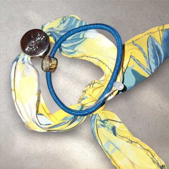 By Lilla Anthro Hair Ties Scarf Designer Elastic Bow Bracelet Floral Accessory